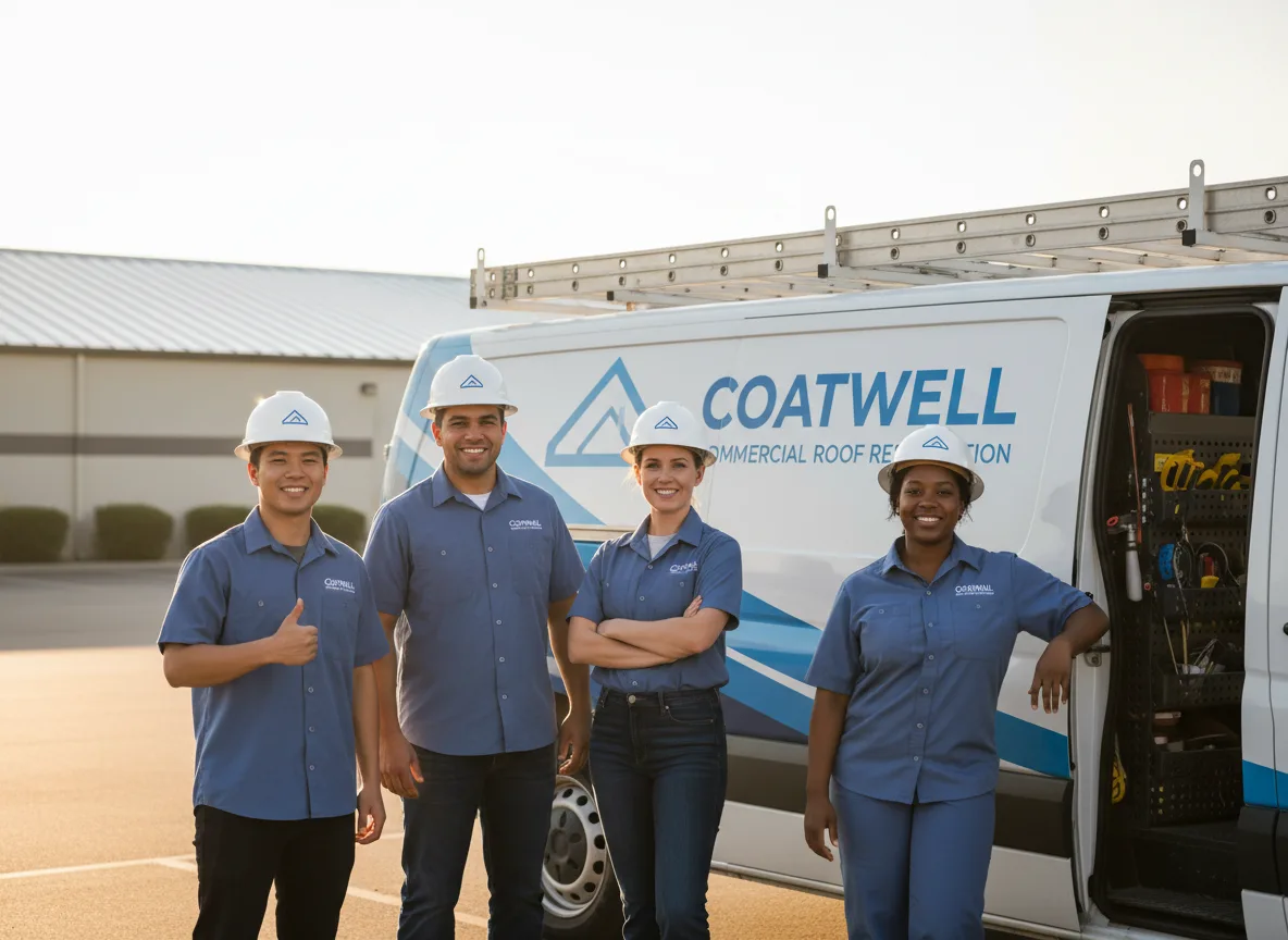 Commercial roof coating company in Rio, WI